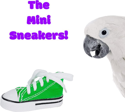 Pk12 Mini Sneakers 3" Long by 1.50" High by 1.25" Wide Parrot Foot Talon Cage Toy, Senegal, Ringneck, Pionus, and Similar