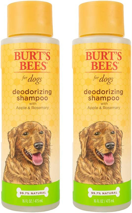 Naturally Derived Deodorizing Dog Shampoo with Apple & Rosemary - Dog Shampoo for Odors - Cruelty Free, Formulated without Sulfates and Parabens, Made in USA, 16 Oz - 2 Pack