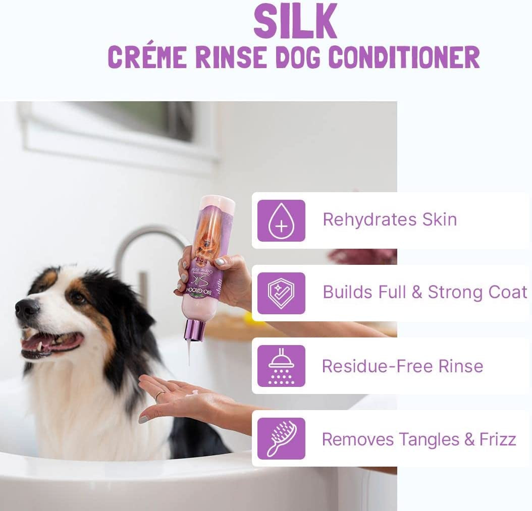 Silk Creme Rinse Dog Conditioner - Conditioner for Dogs, Puppy Conditioner, Dog Conditioner Detangler, Dog Hair Conditioner - 5 Gallons