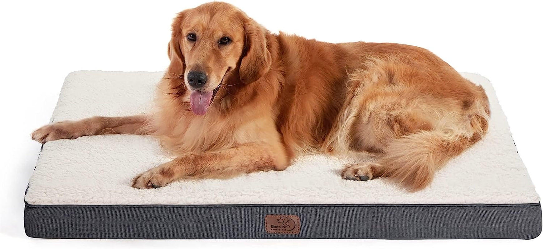 Orthopedic Dog Bed Extra Large - Dog Beds with Removable Washable Cover, Egg Crate Foam Pet Bed Mat, Suitable for Dogs up to 100 Lbs