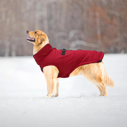 Dog Winter Warm Coat Dog Winter Jacket Windproof Snowproof,Pet Outdoor Jacket Dog Jacket for Small Medium Large Dogs-Red-Xxl