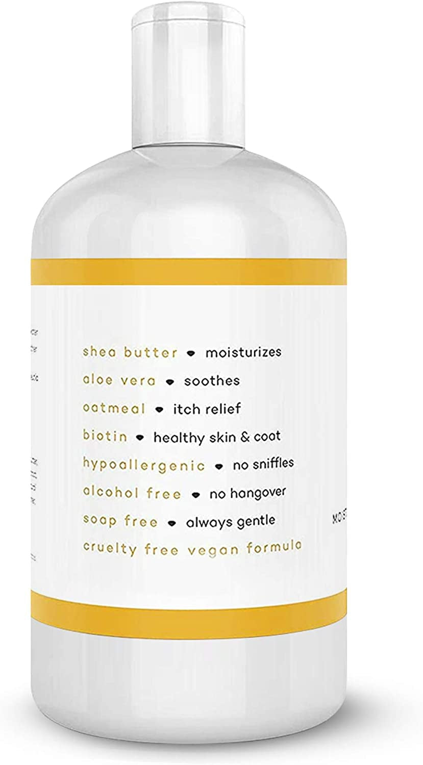 Dog Shampoo for Smelly Dogs - Skin-Friendly, Oatmeal Dog Shampoo and Conditioner for Dry and Sensitive Skin - Moisturizing Puppy Wash Shampoo, Calming Lavender Scent, 16Oz