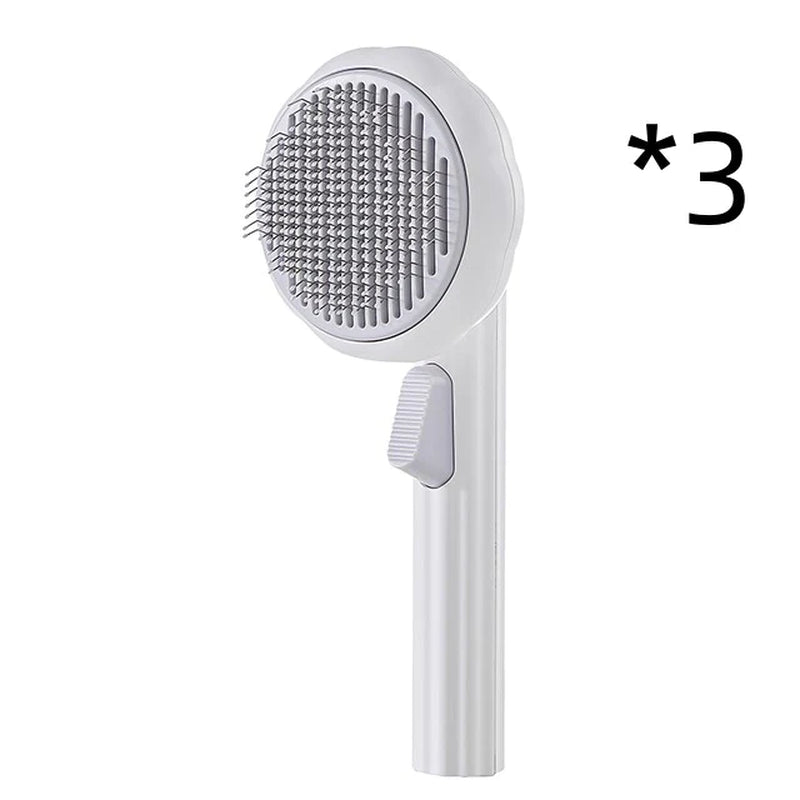 New Pet Cat Brush Hot Selling Hand-Held Steel Wire Self-Cleaning Comb Looper for Hair Removal